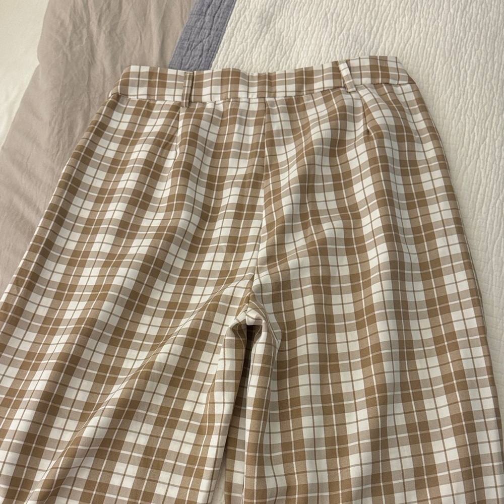 Princess Polly plaid white and brown trousers - Picture 4 of 4